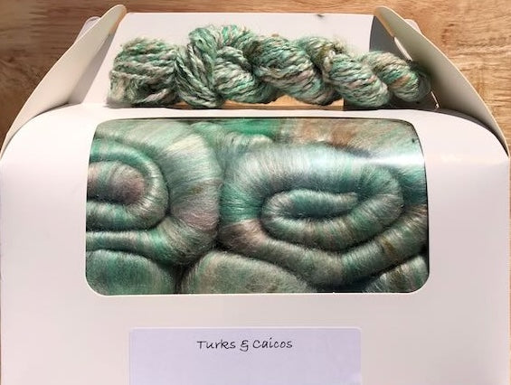 Spinning Fiber Rolags (6.5oz)