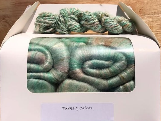 Spinning Fiber Rolags (6.5oz)